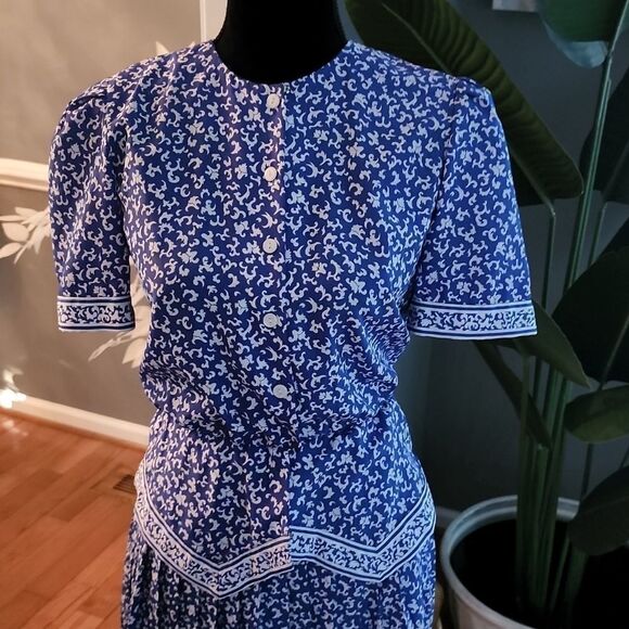 Vintage Maggy London two piece suit sz 4 - Picture 3 of 7